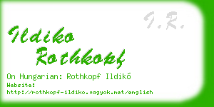 ildiko rothkopf business card